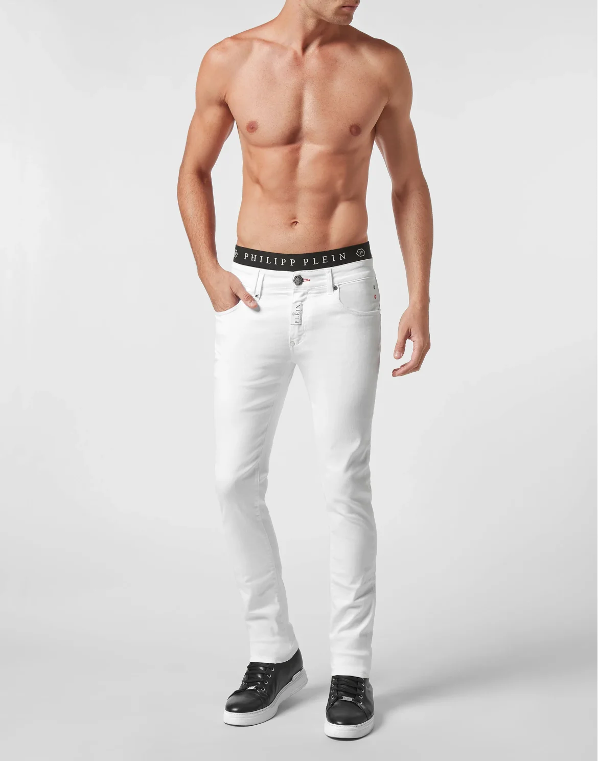 Denim Trousers Super fit Hexagon, цвет: Белый