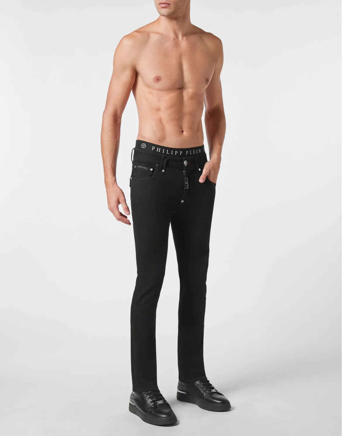 Denim Trousers Super fit Hexagon, цвет: Черный