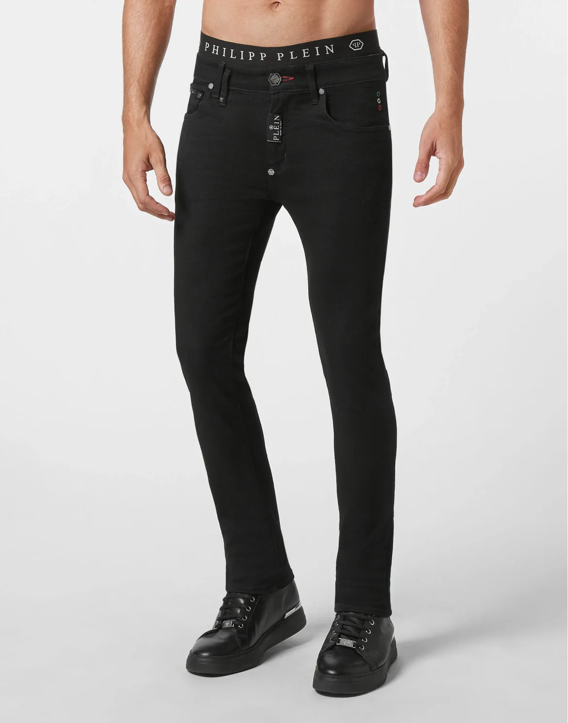 Denim Trousers Super fit Hexagon, цвет: Черный