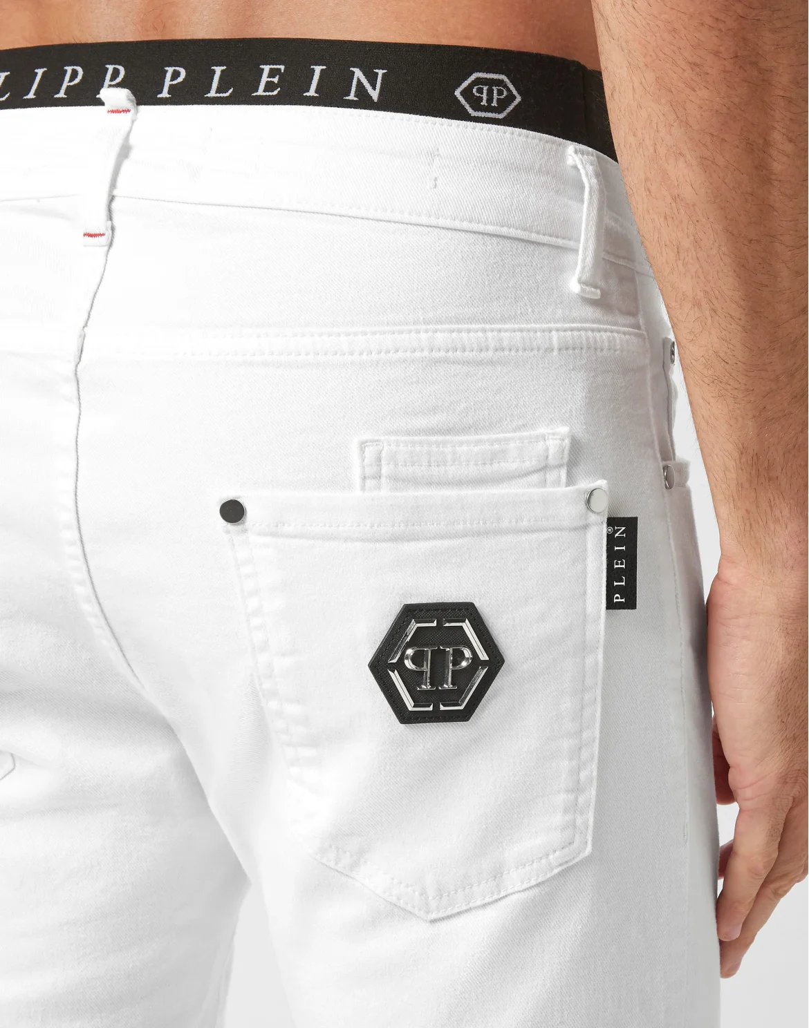 Denim Trousers Super Straight Cut Premium Hexagon, цвет: Белый