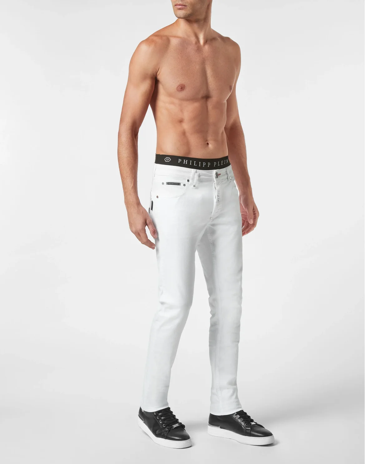 Denim Trousers Super Straight Cut Premium Hexagon, цвет: Белый