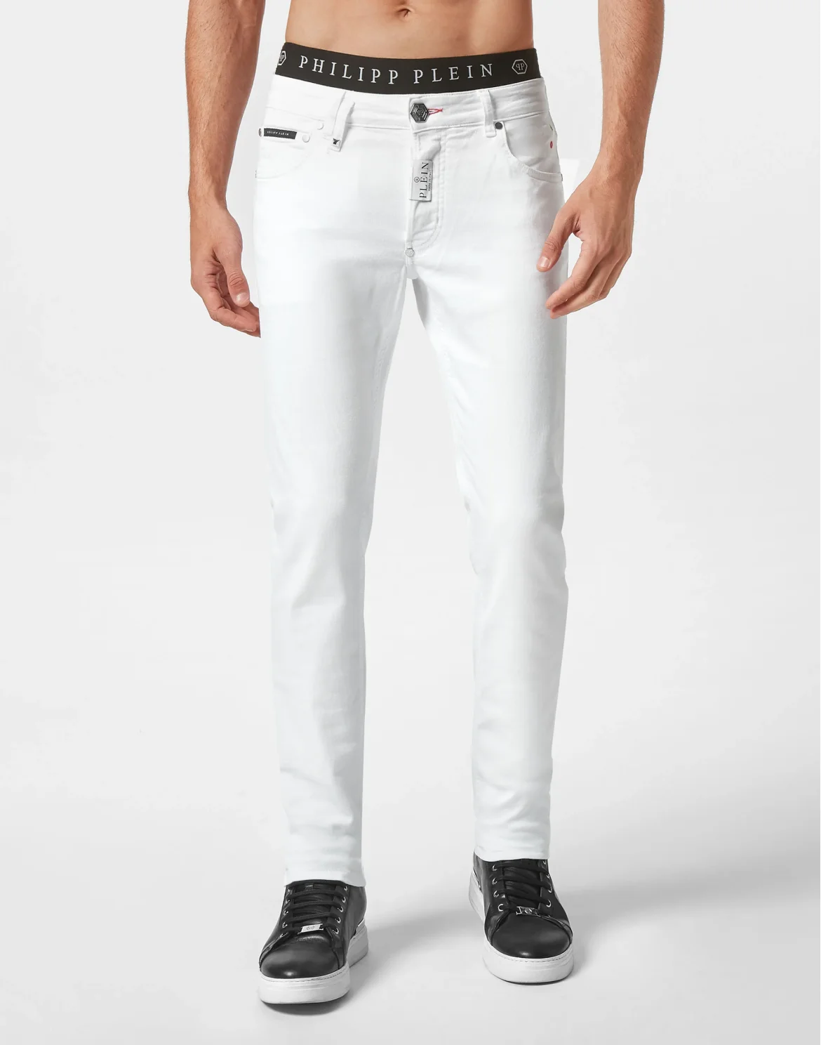 Denim Trousers Super Straight Cut Premium Hexagon, цвет: Белый