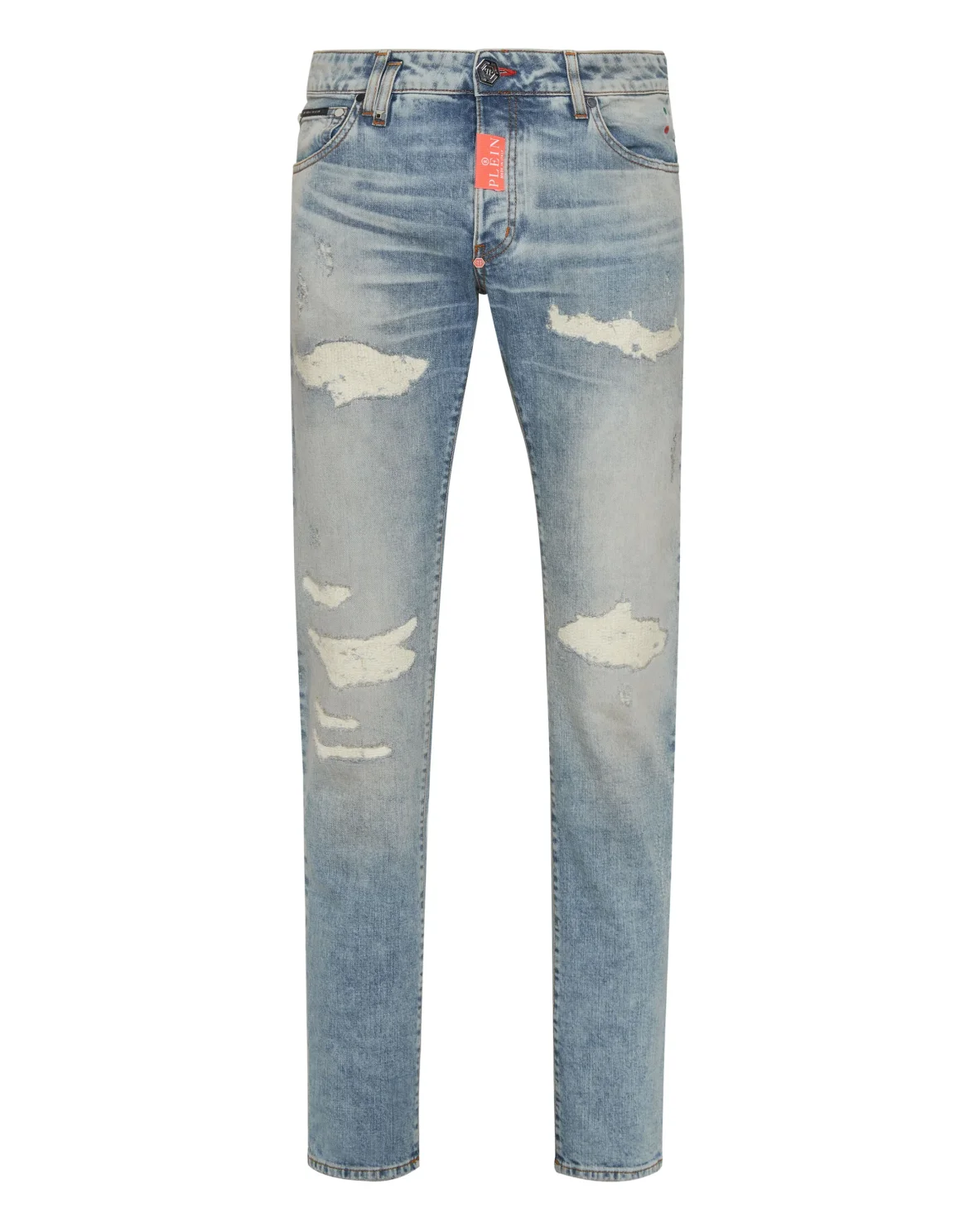 Denim Trousers Super Straight Cut Premium Hexagon, цвет: Синий