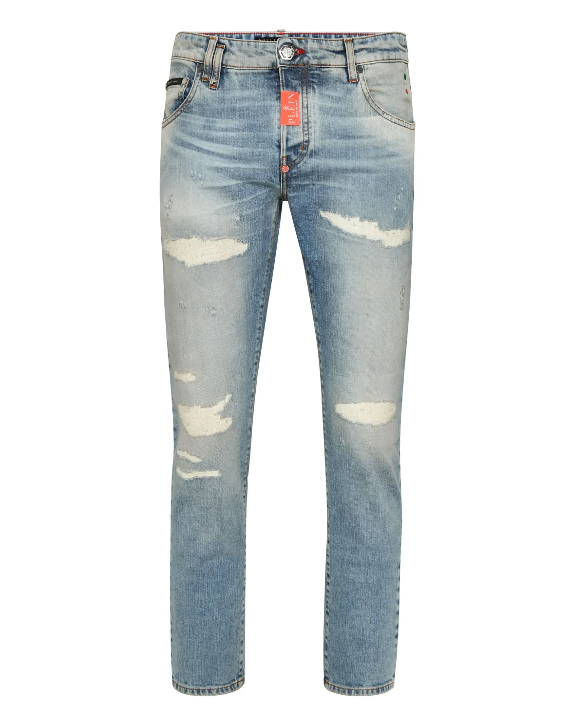 Denim Trousers Skinny Fit Hexagon, цвет: Синий