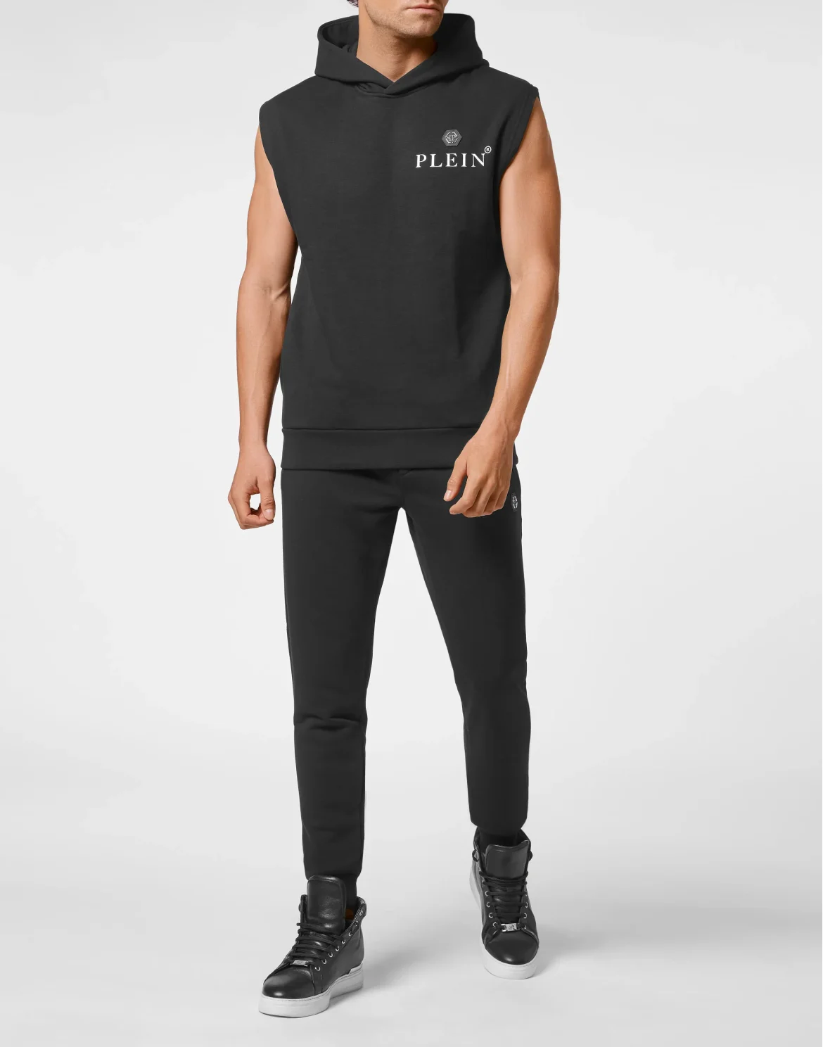 Hoodie Sleeveless Basic, цвет: Черный