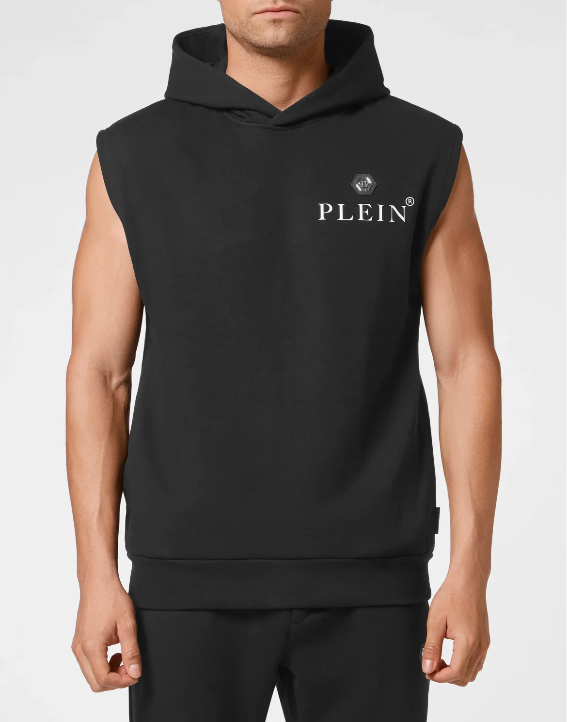 Hoodie Sleeveless Basic, цвет: Черный