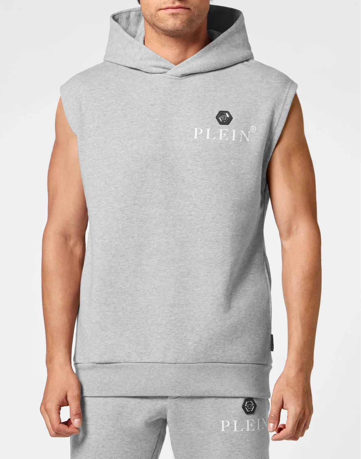 Hoodie Sleeveless Basic, цвет: Серый