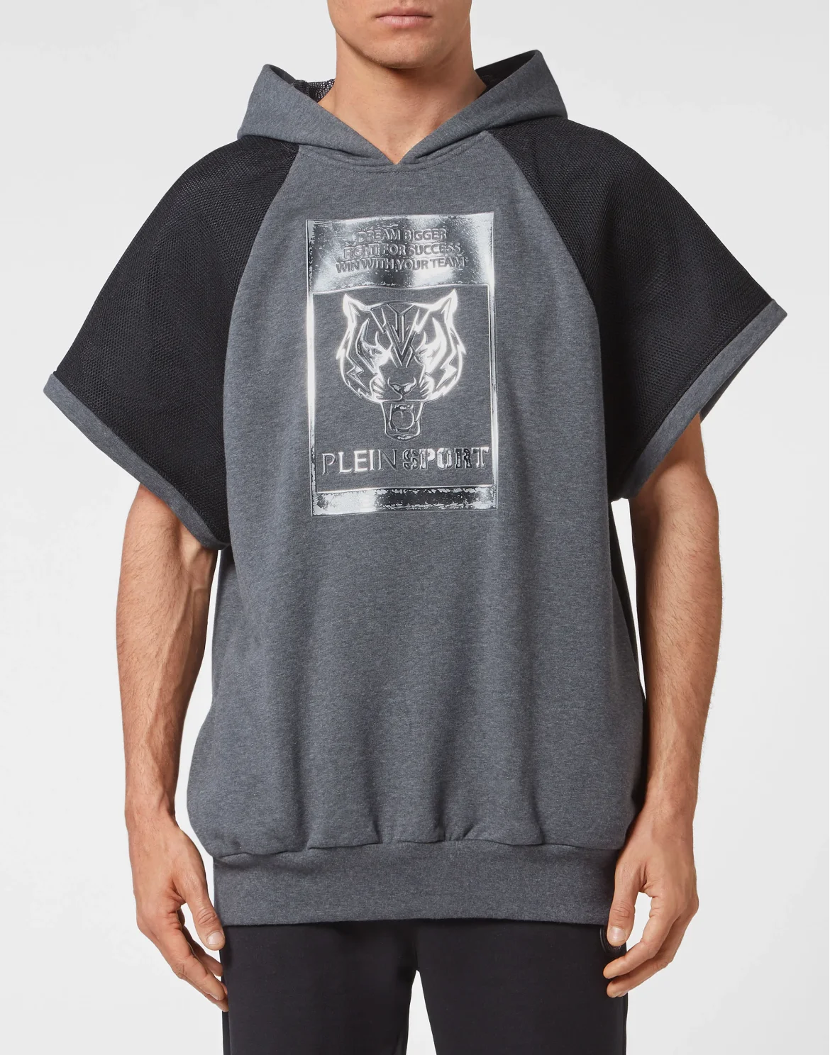 Sleeveless Hoodie Tiger, цвет: Серый