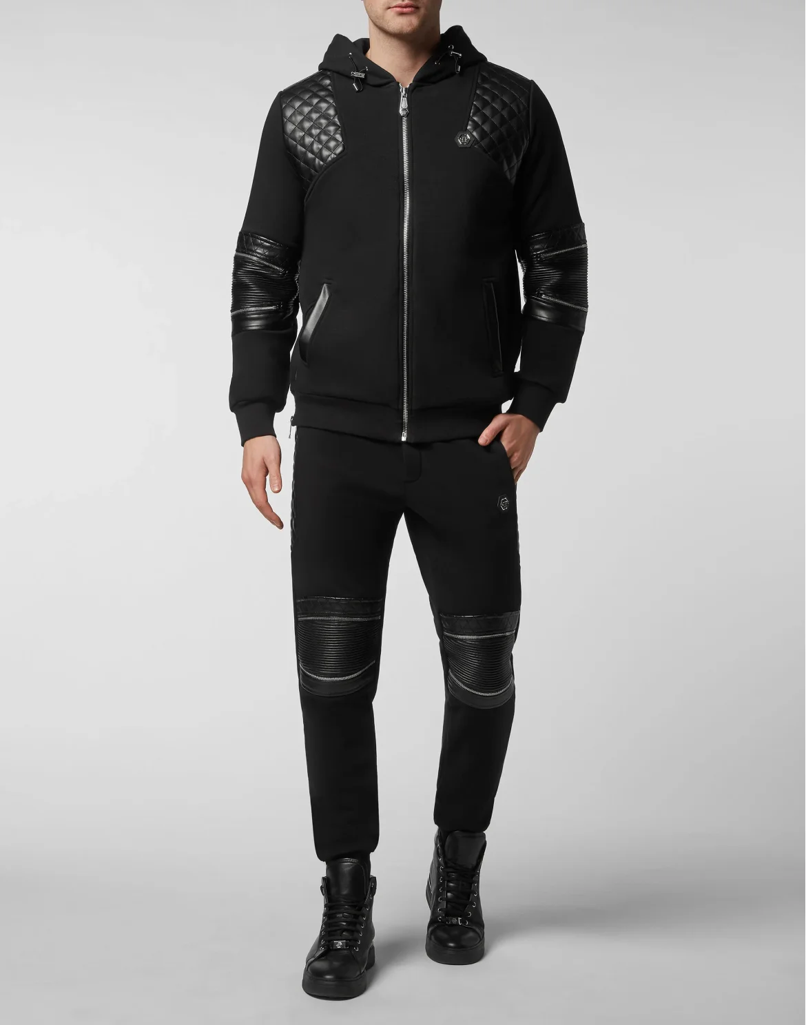 Jogging tracksuit:Hoodie/Trousers, цвет: Черный