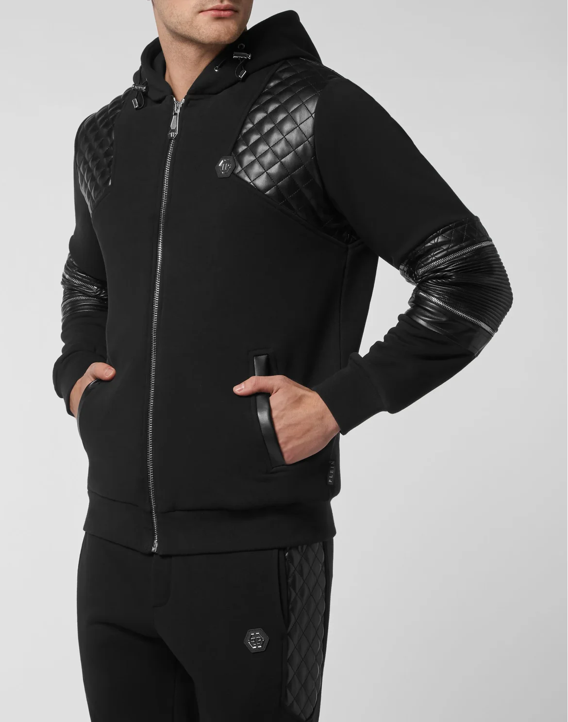 Jogging tracksuit:Hoodie/Trousers, цвет: Черный
