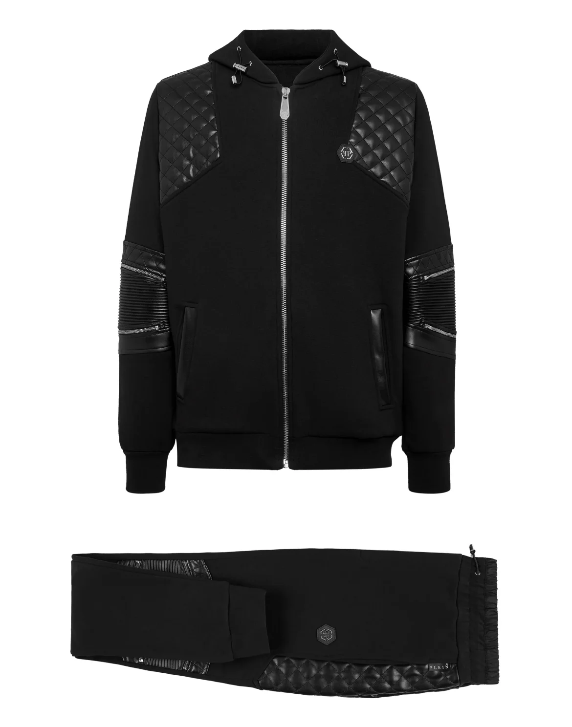 Jogging tracksuit:Hoodie/Trousers, цвет: Черный