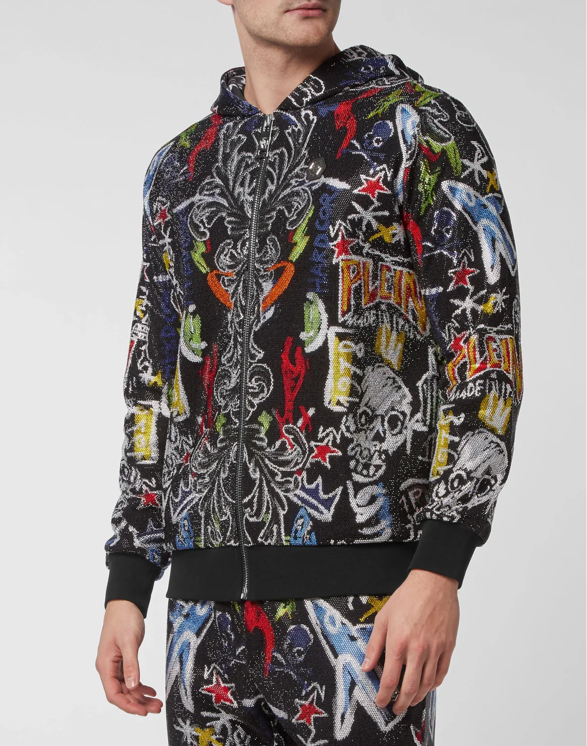 Jogging tracksuit:Hoodie/Trousers Crystals, цвет: Черный