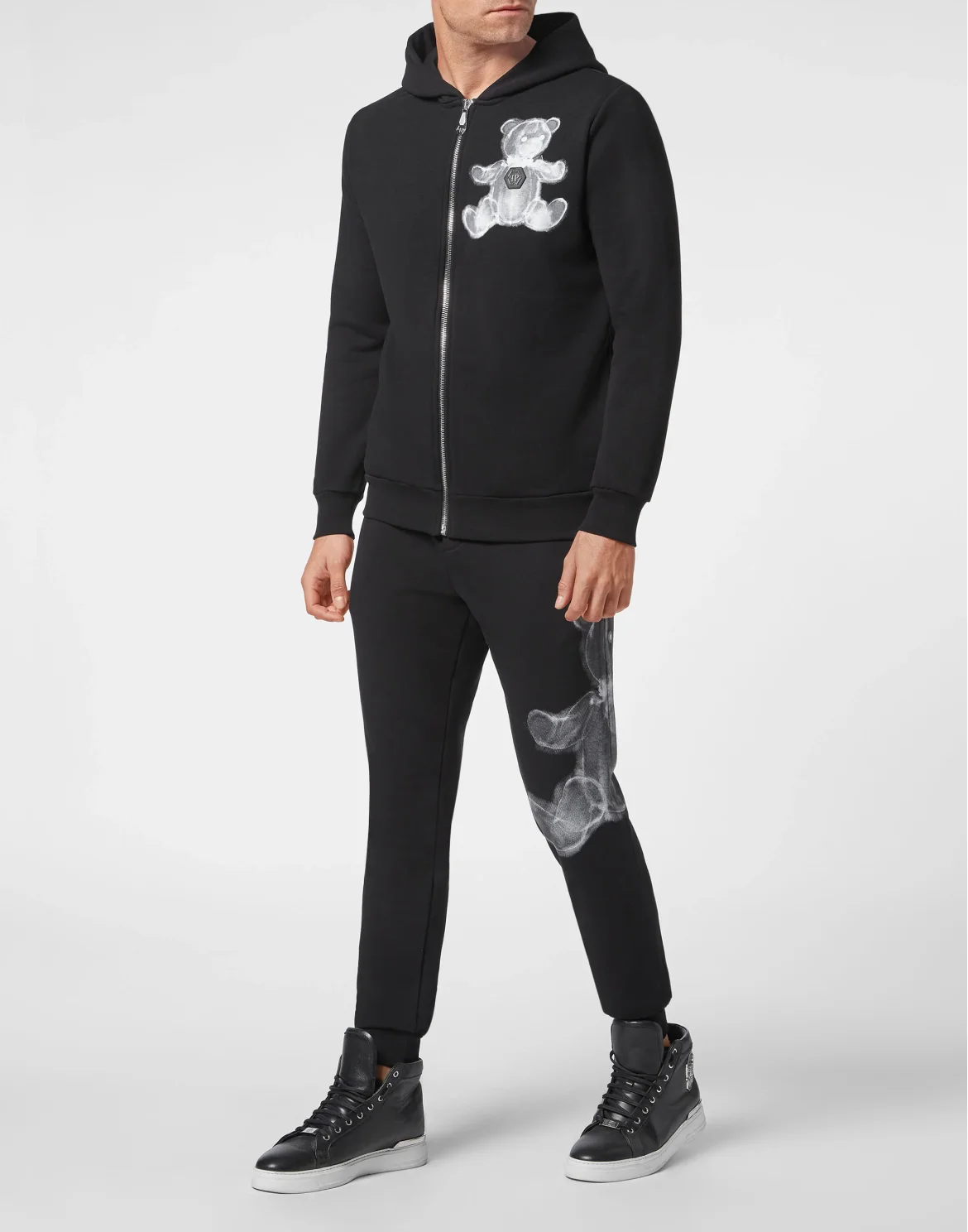 Jogging tracksuit:Hoodie/Trousers Teddy Bear, цвет: Черный