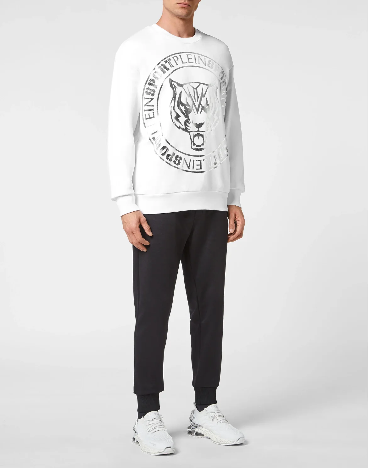 Longsleeve Sweatshirt Tiger, цвет: Белый