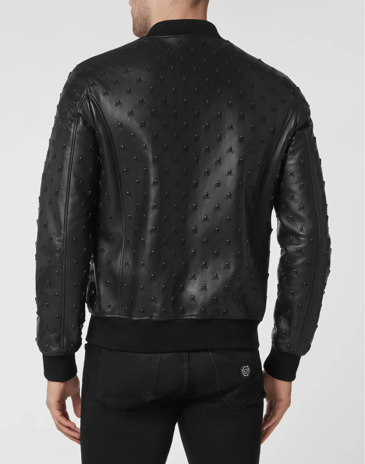 Leather Bomber, цвет: Черный