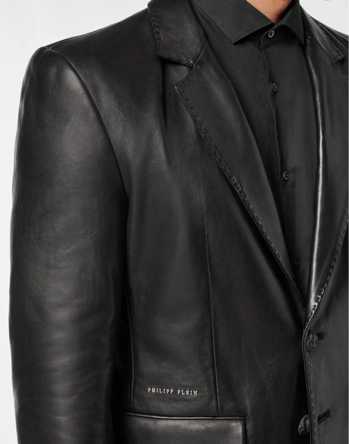 Leather Blazer, цвет: Черный