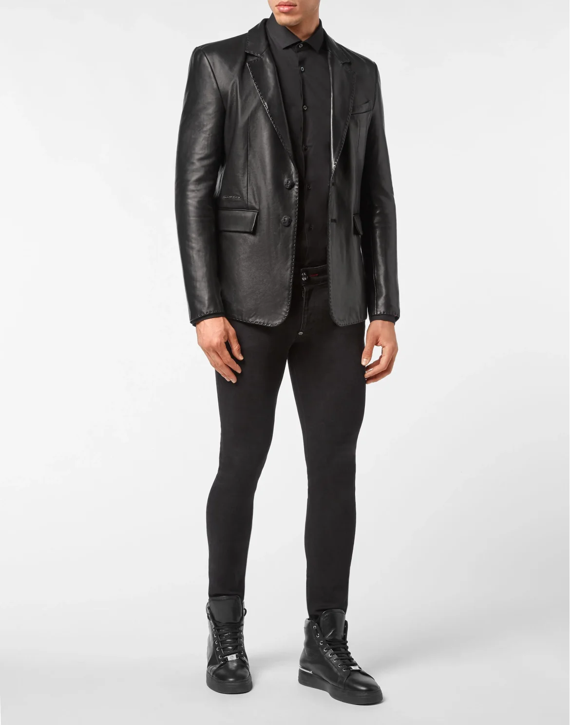 Leather Blazer, цвет: Черный