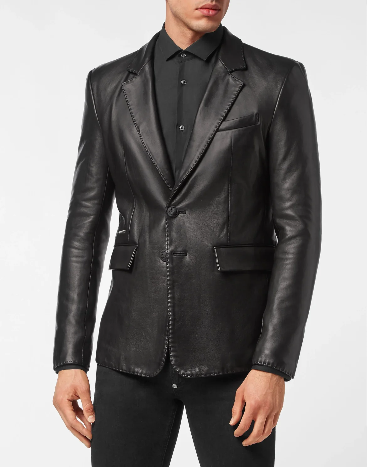 Leather Blazer, цвет: Черный