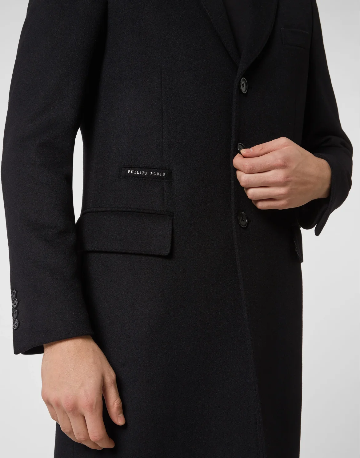 CASHMERE LONG COAT, цвет: Черный
