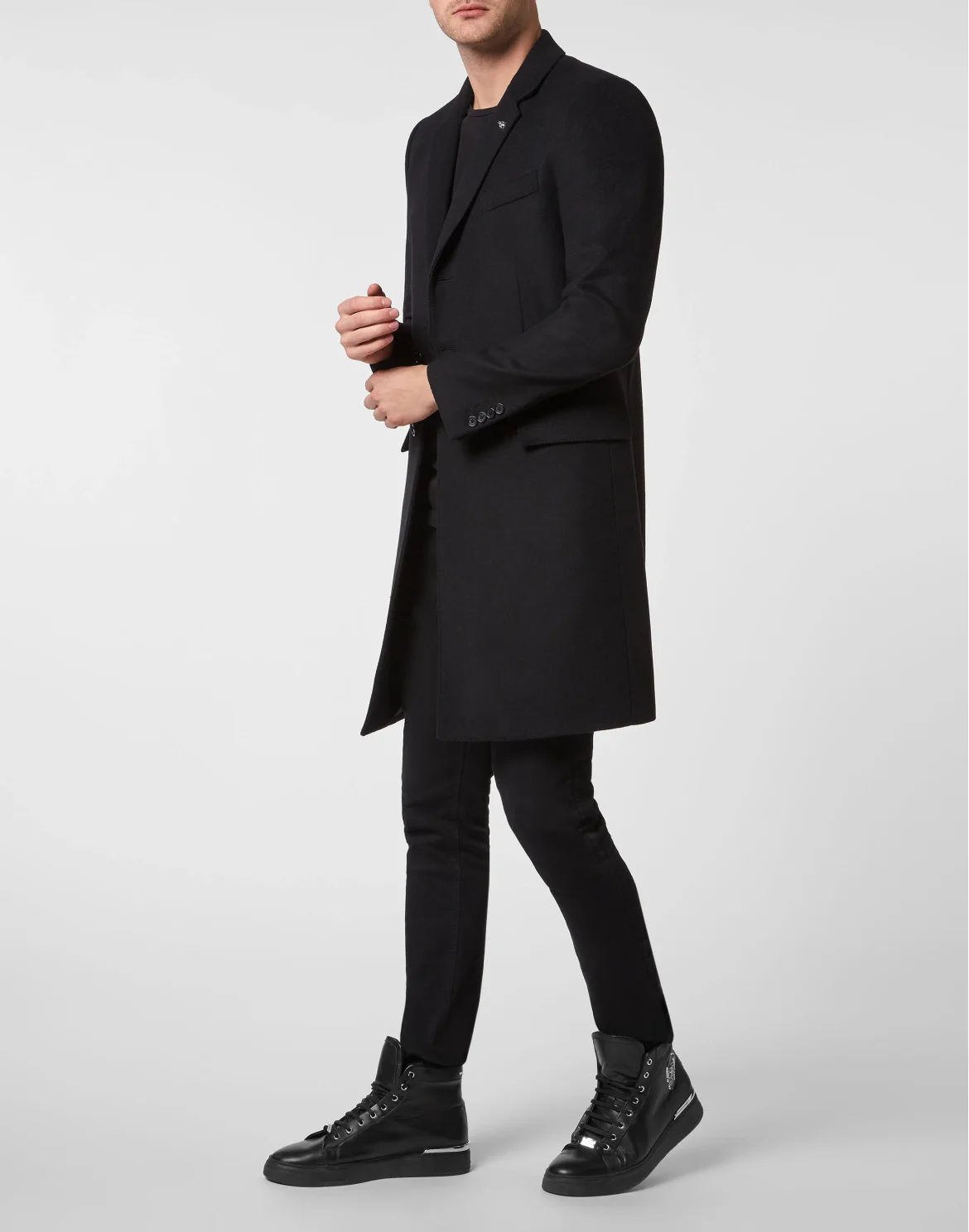 CASHMERE LONG COAT, цвет: Черный