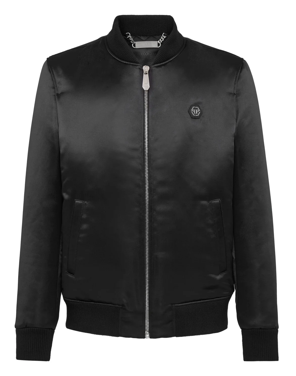 Satin Bomber Hexagon, цвет: Черный