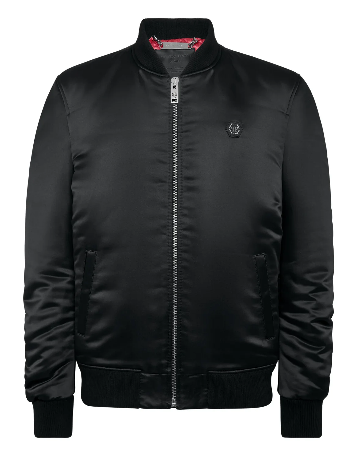Satin Bomber Teddy Bear, цвет: Черный