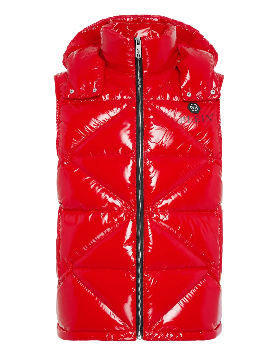 Sleeveless Quilted Down Jacket, цвет: Красный