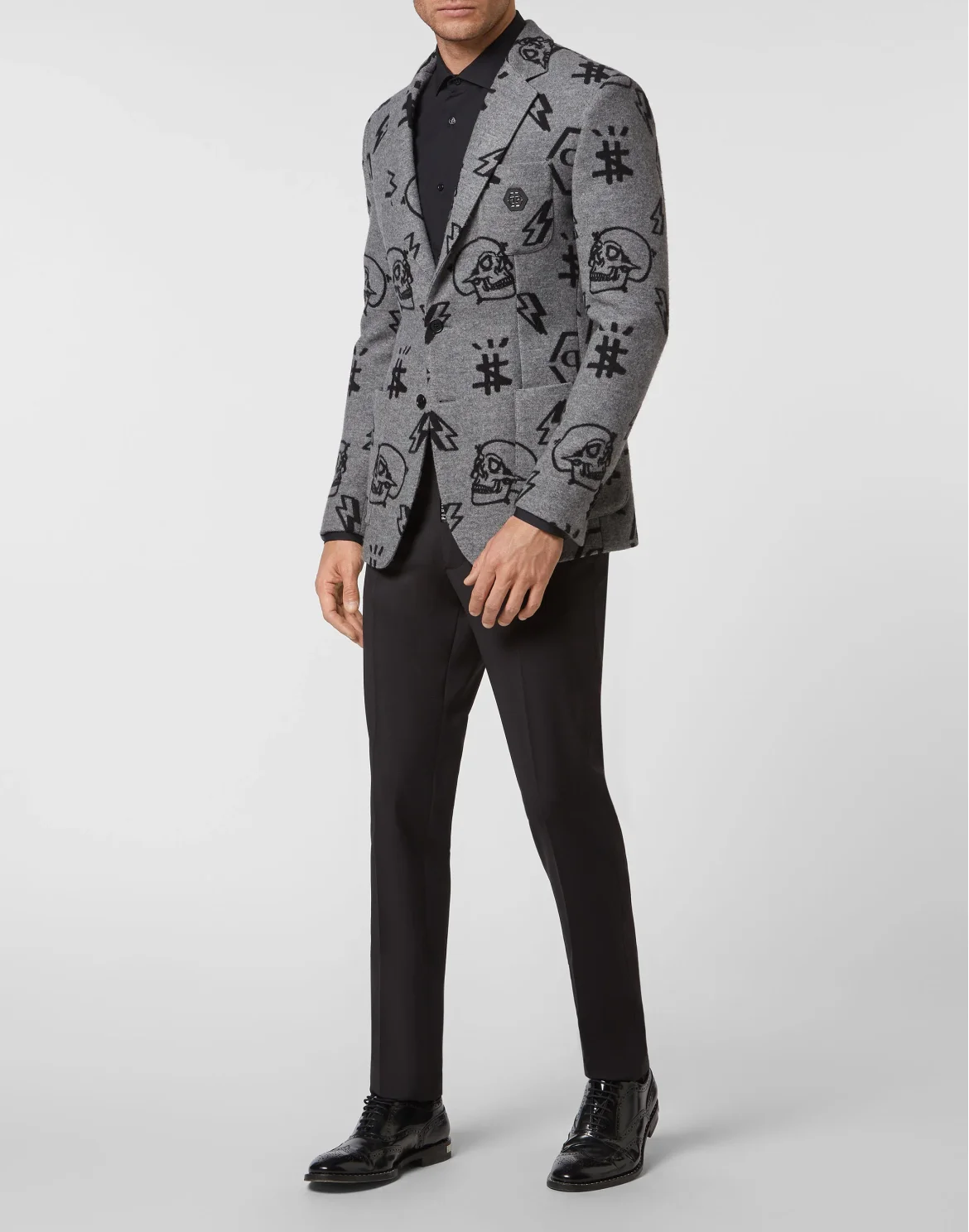 Blazer Gigolò fit Skull and Plein, цвет: Серый
