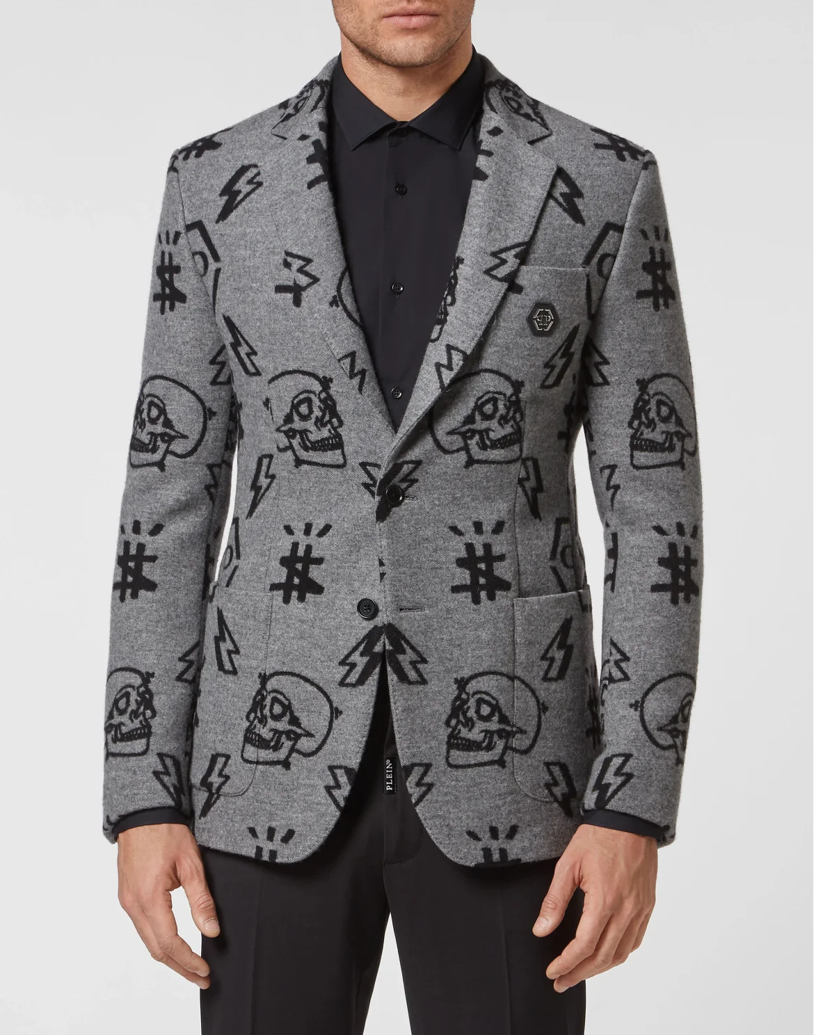Blazer Gigolò fit Skull and Plein, цвет: Серый
