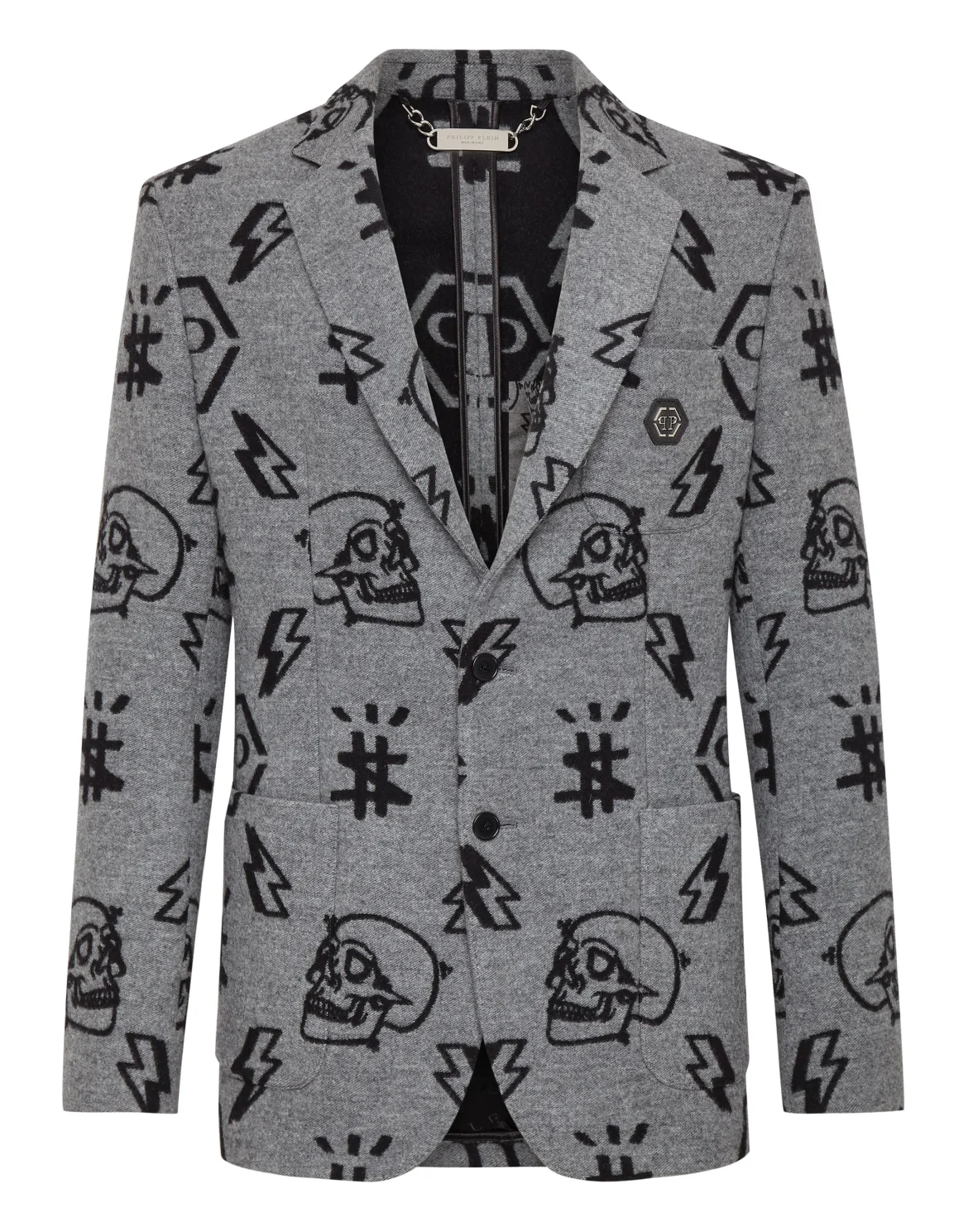 Blazer Gigolò fit Skull and Plein, цвет: Серый