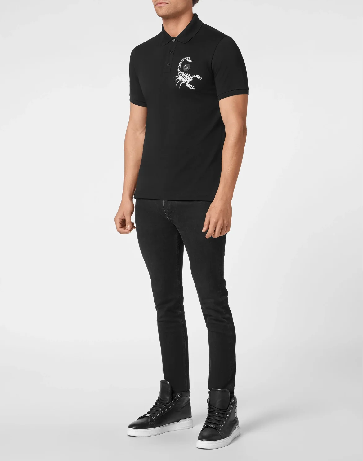 Slim Fit Polo shirt SS, цвет: Черный