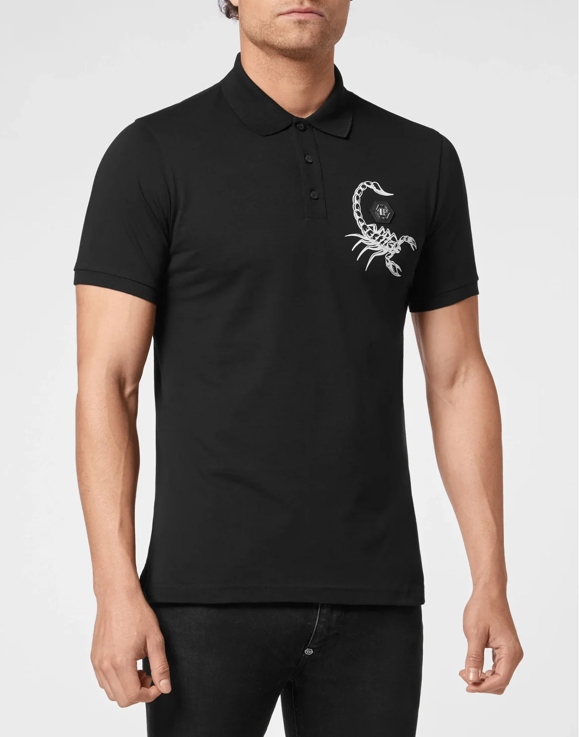 Slim Fit Polo shirt SS, цвет: Черный
