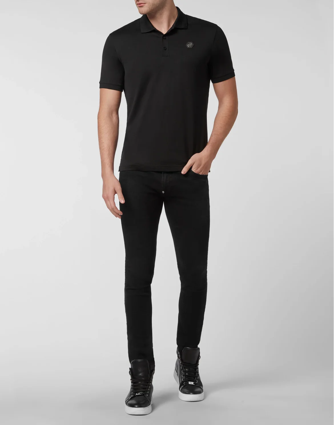 Slim Fit Polo shirt SS, цвет: Черный