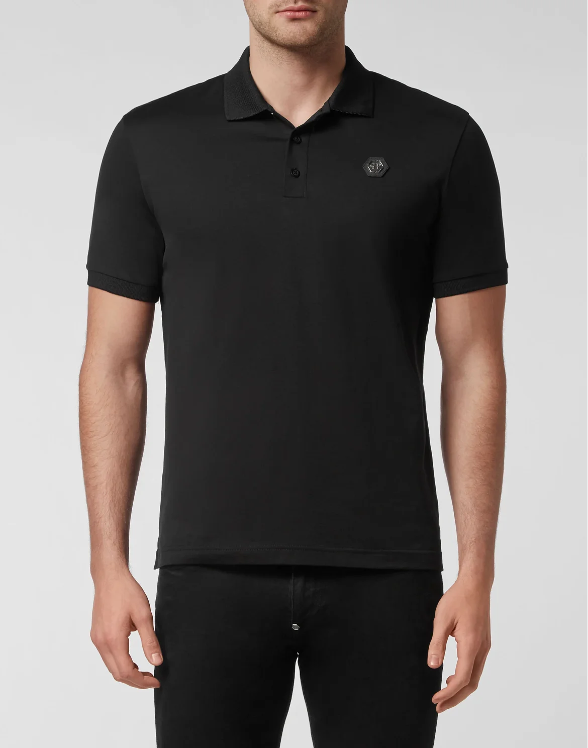 Slim Fit Polo shirt SS, цвет: Черный