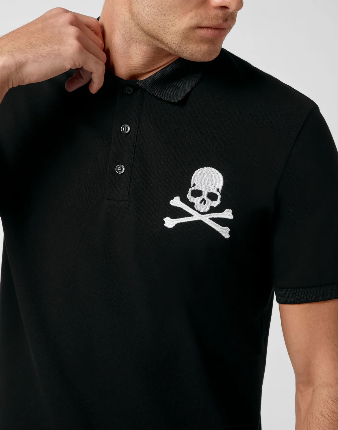 Slim Fit Polo shirt SS, цвет: Черный
