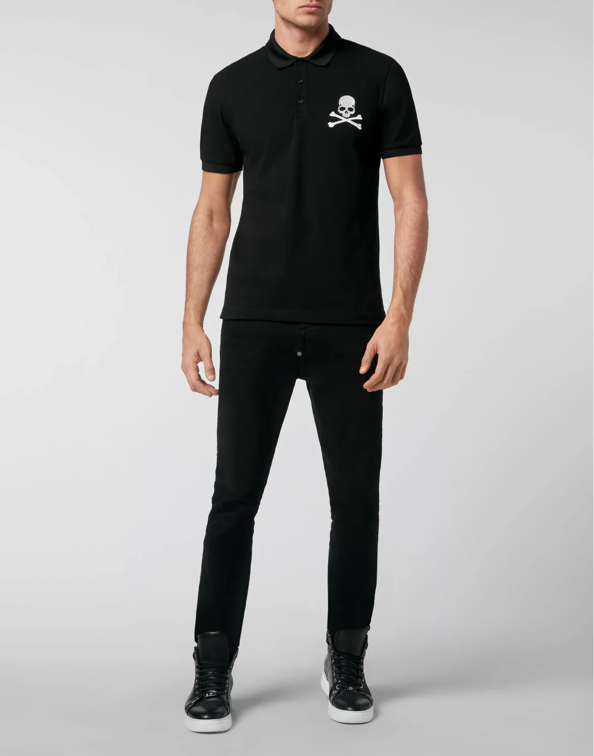 Slim Fit Polo shirt SS, цвет: Черный