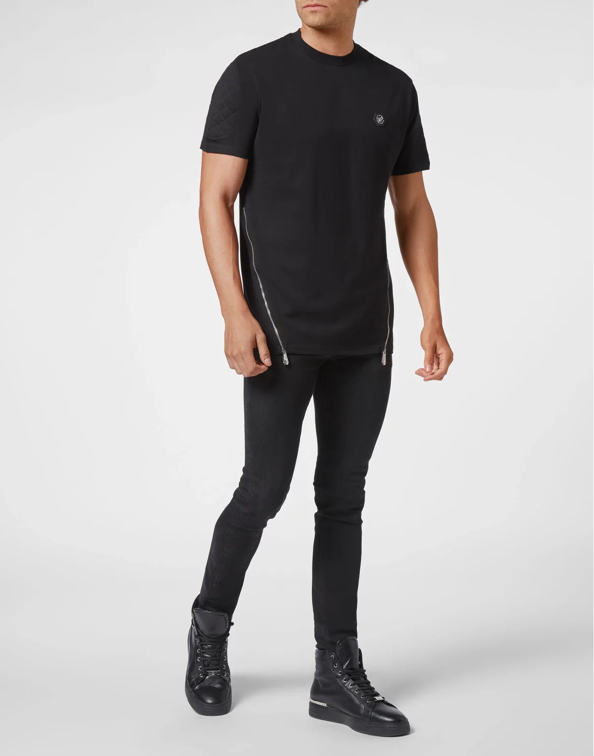 T-shirt Round Neck SS Hexagon, цвет: Черный
