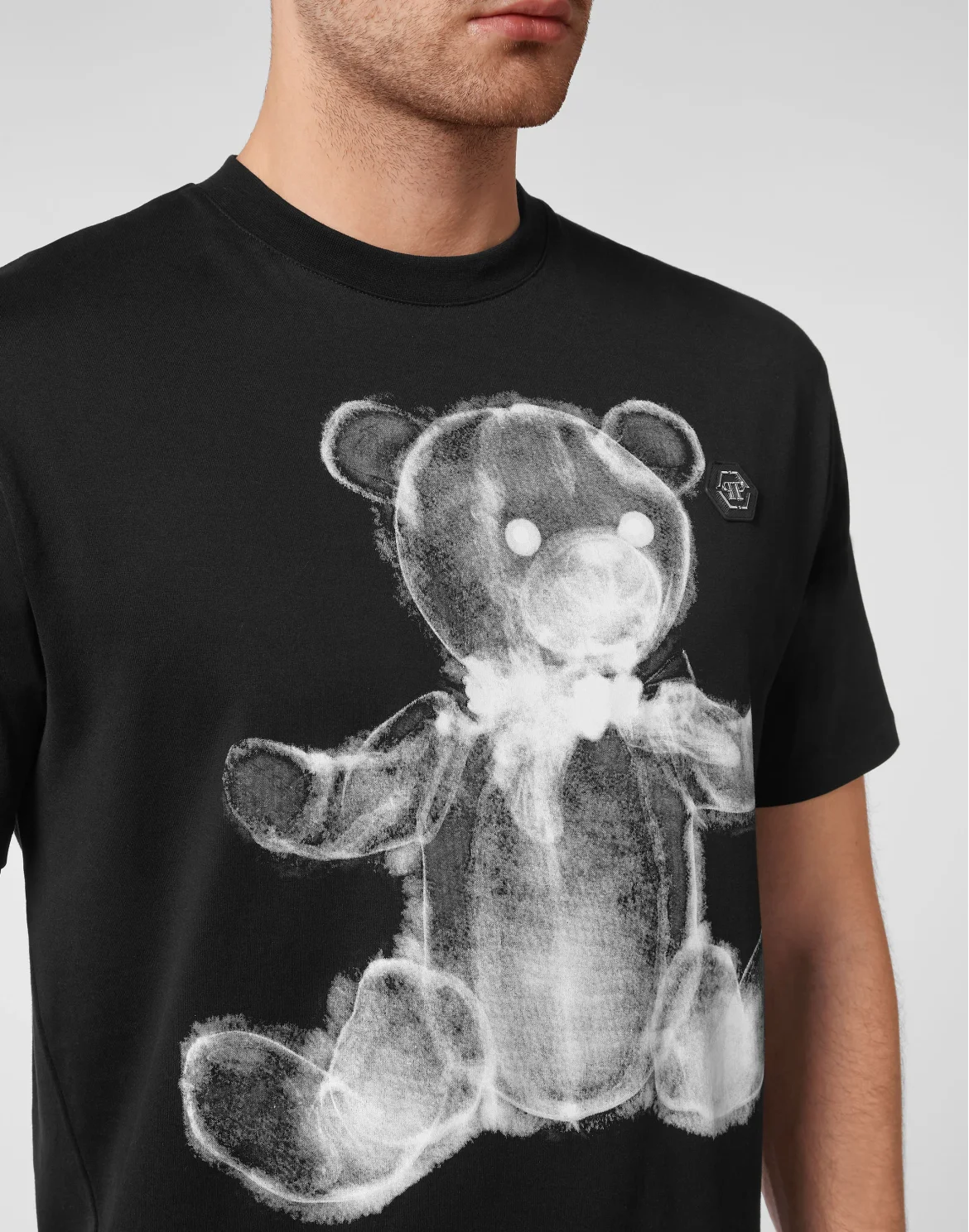 T-shirt Round Neck SS Teddy Bear, цвет: Черный