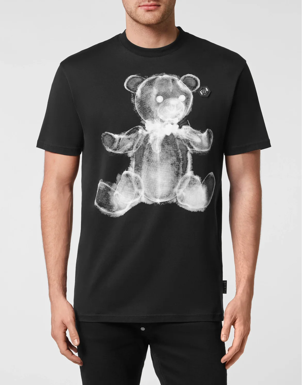 T-shirt Round Neck SS Teddy Bear, цвет: Черный