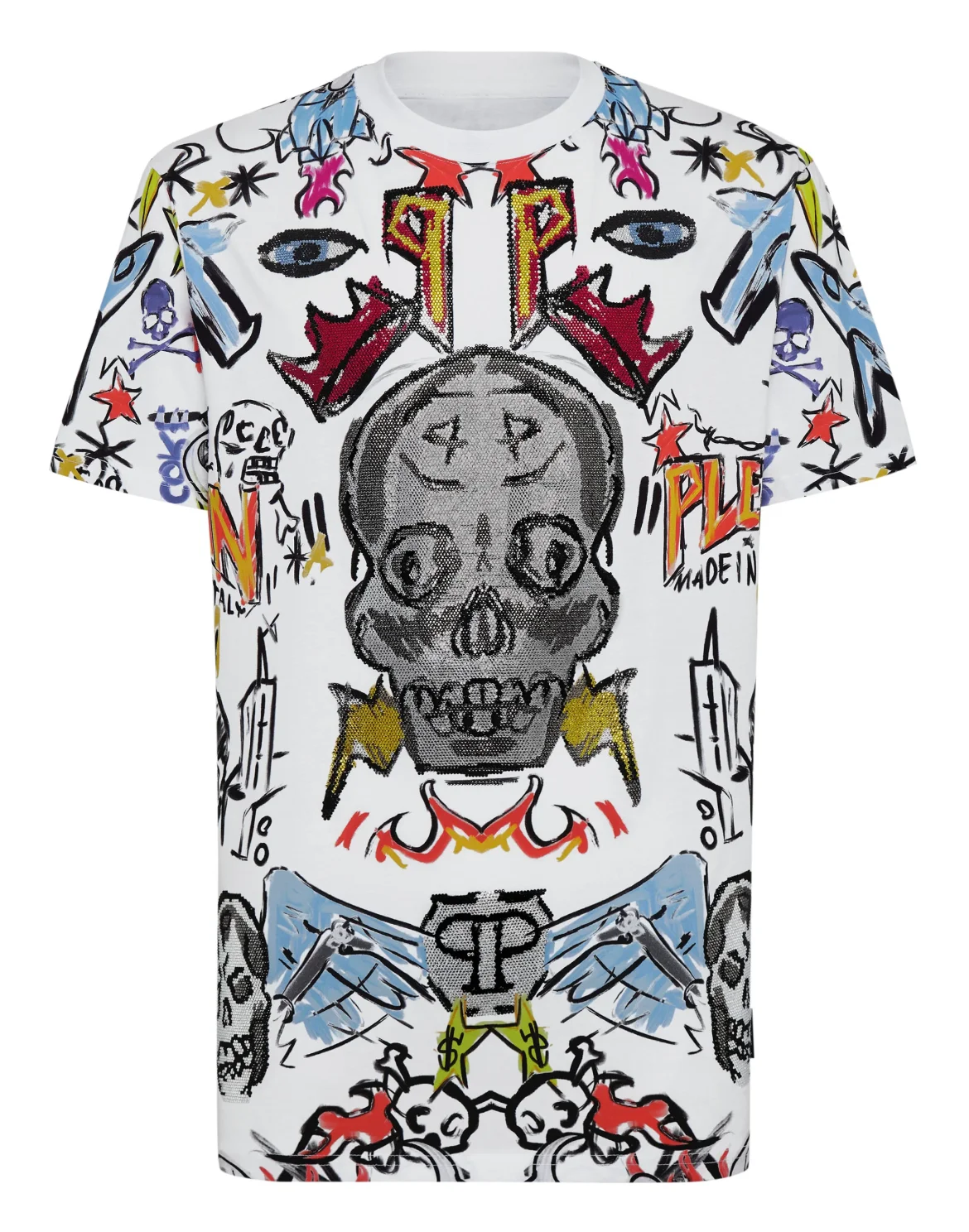 T-shirt Round Neck SS with Crystals, цвет: Белый