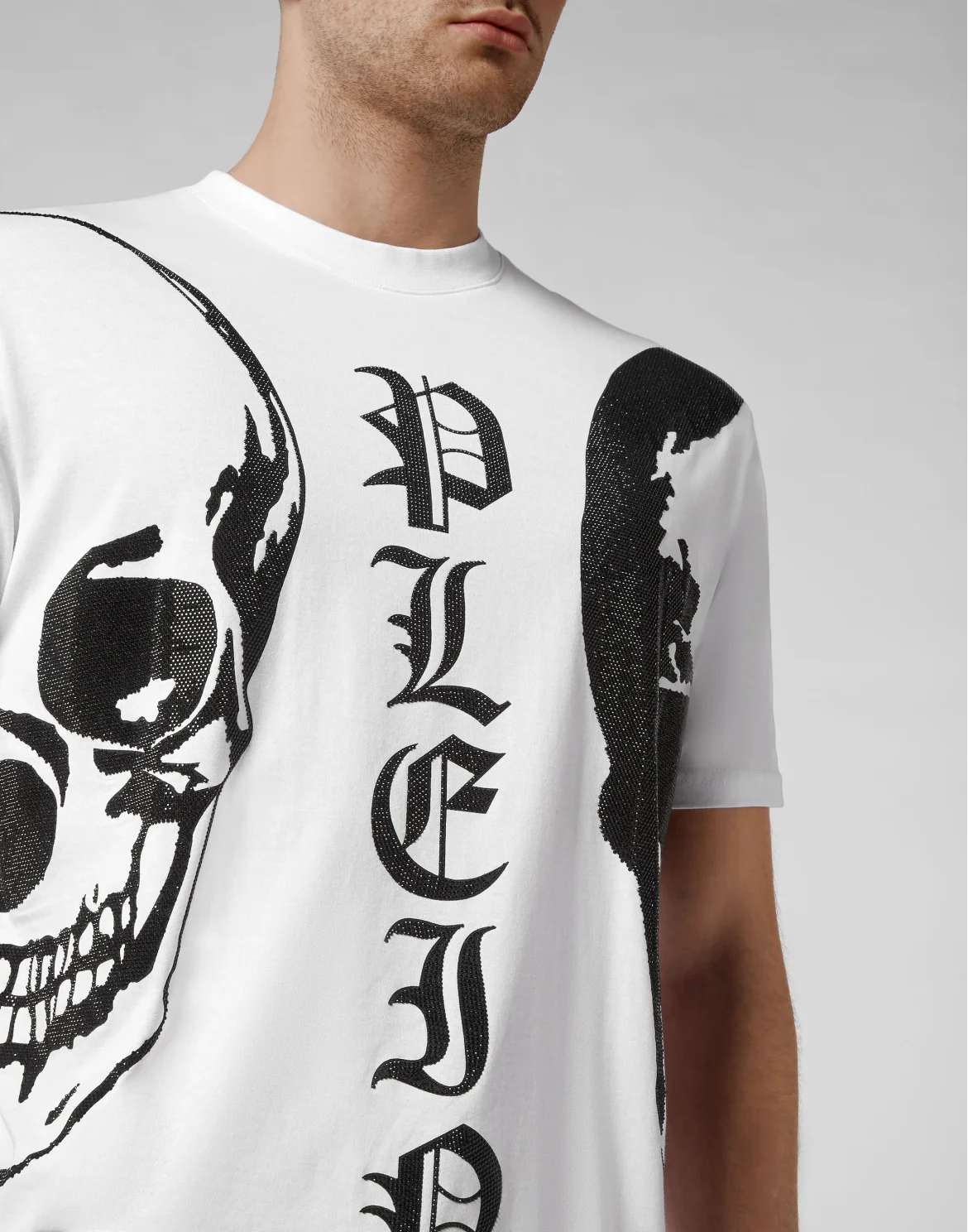 T-shirt Round Neck SS with Crystals, цвет: Белый
