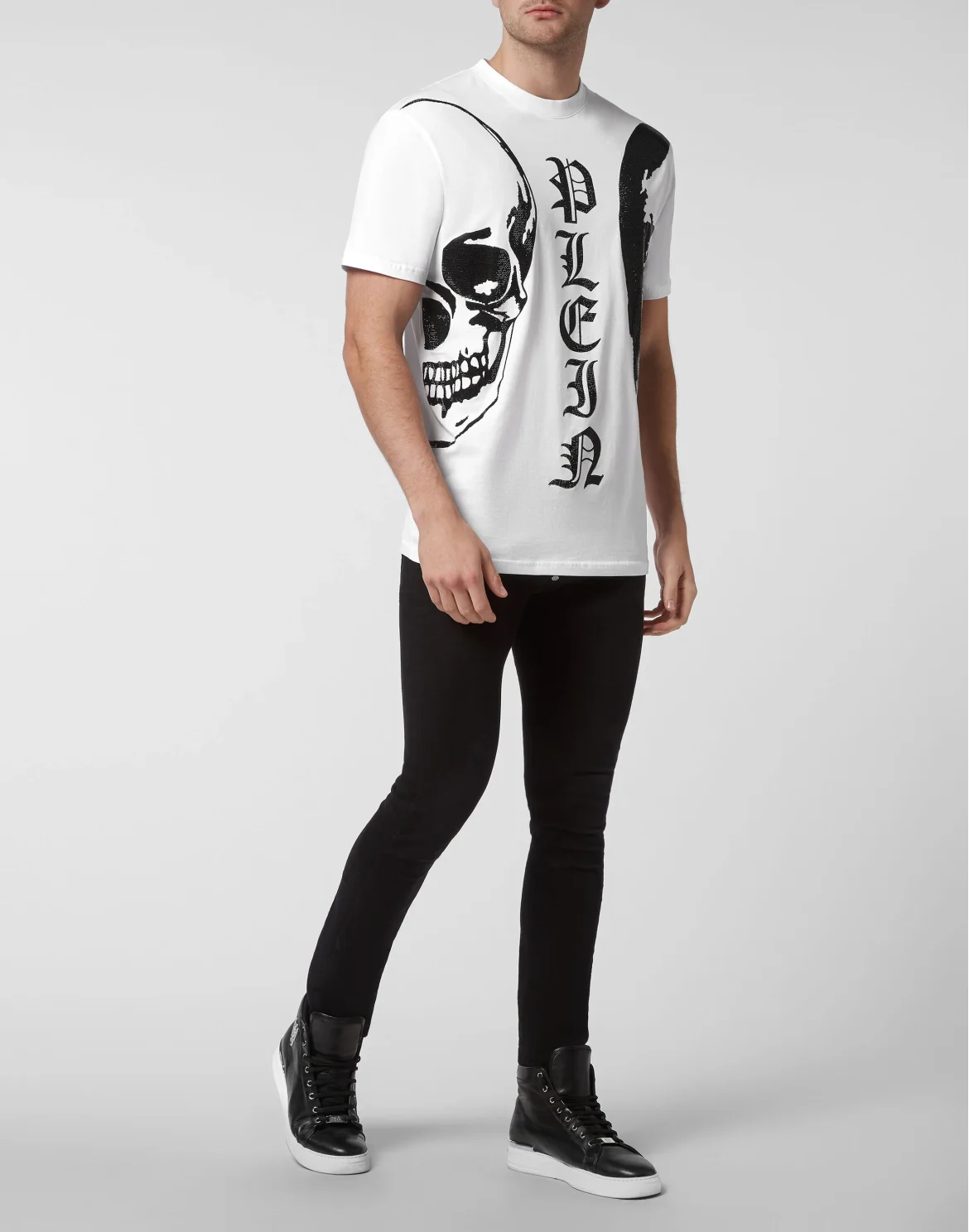 T-shirt Round Neck SS with Crystals, цвет: Белый