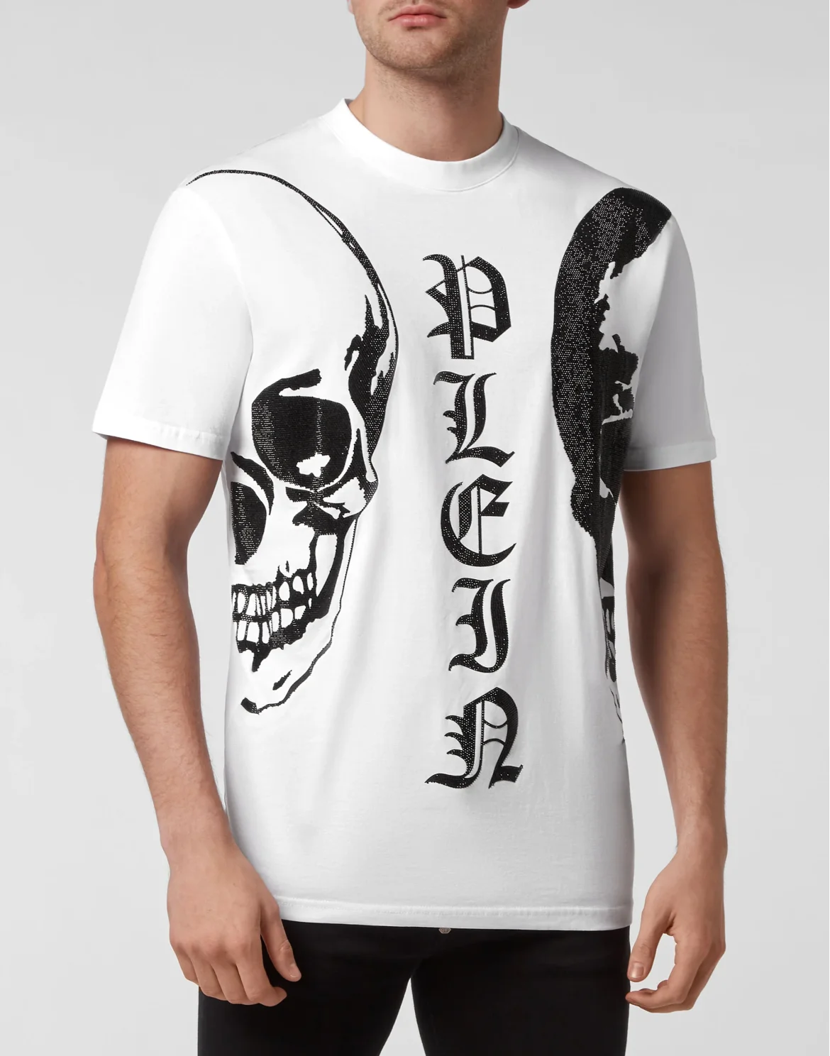 T-shirt Round Neck SS with Crystals, цвет: Белый