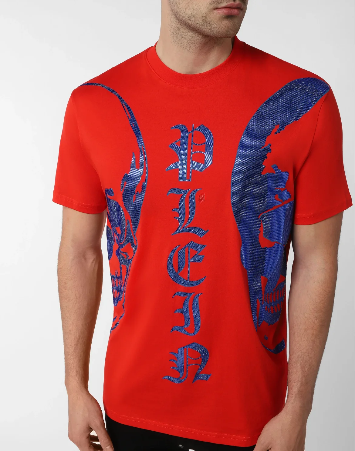 T-shirt Round Neck SS with Crystals, цвет: Красный