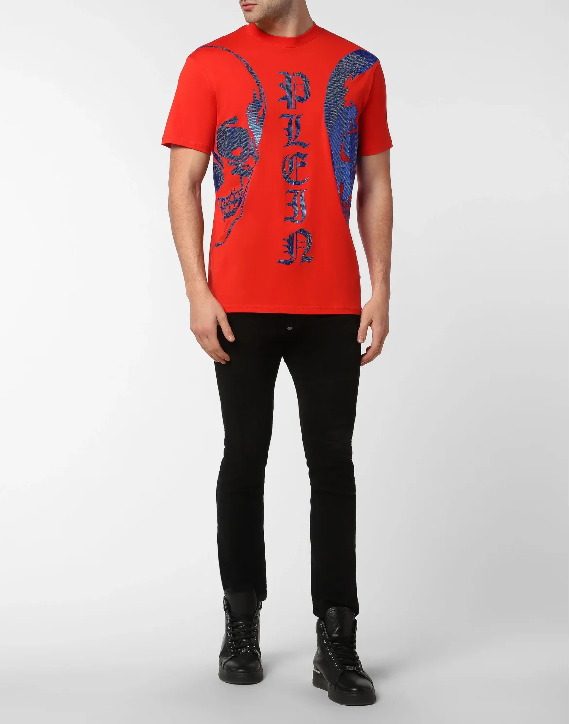 T-shirt Round Neck SS with Crystals, цвет: Красный