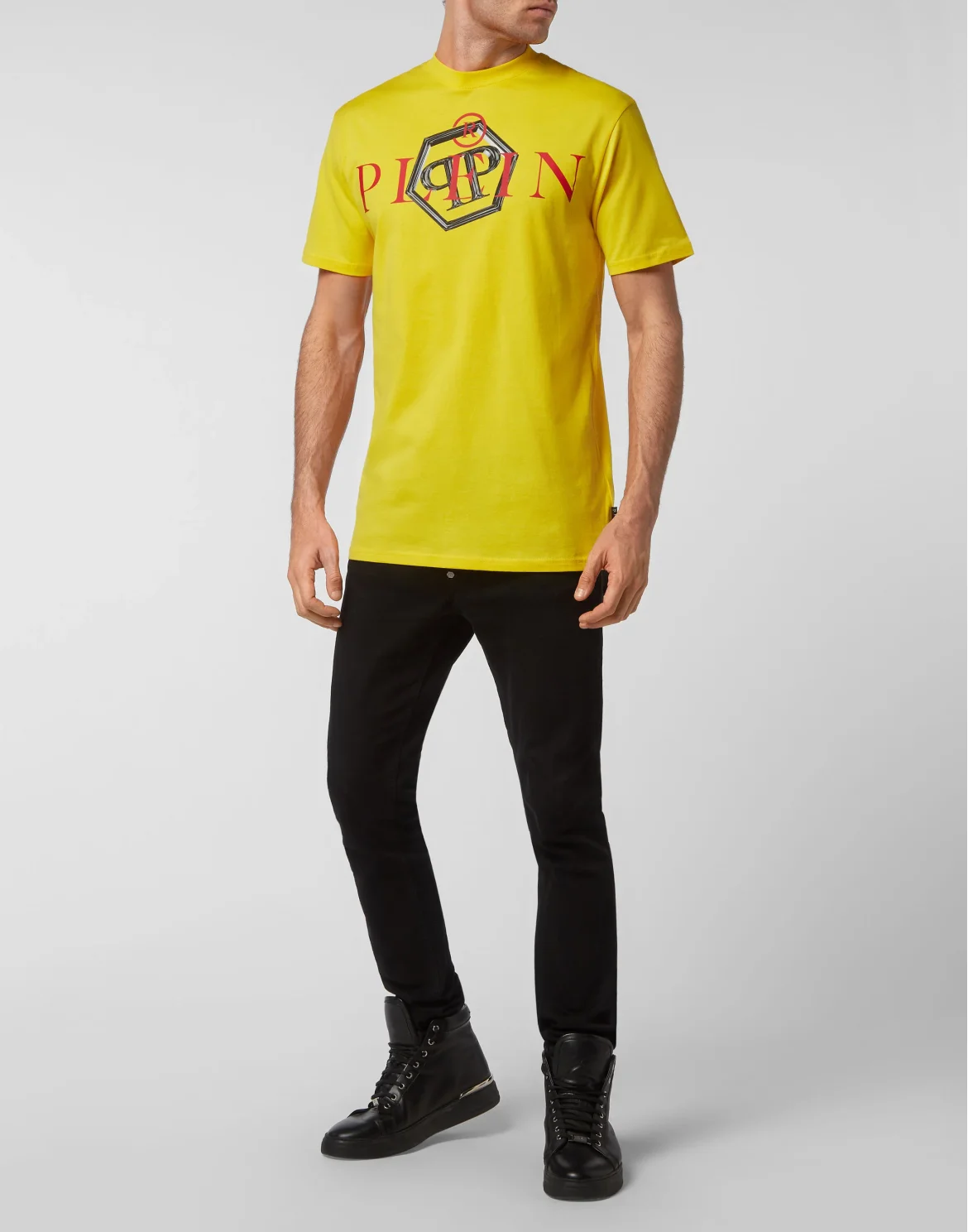 T-shirt Round Neck SS Philipp Plein TM, цвет: Желтый