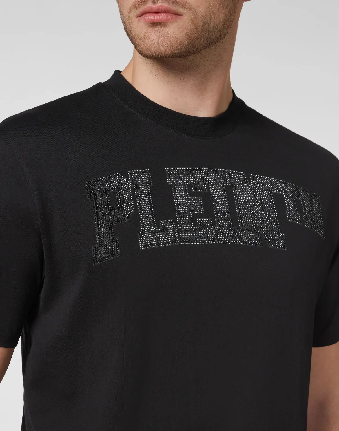 T-shirt Round Neck SS with Crystals, цвет: Черный