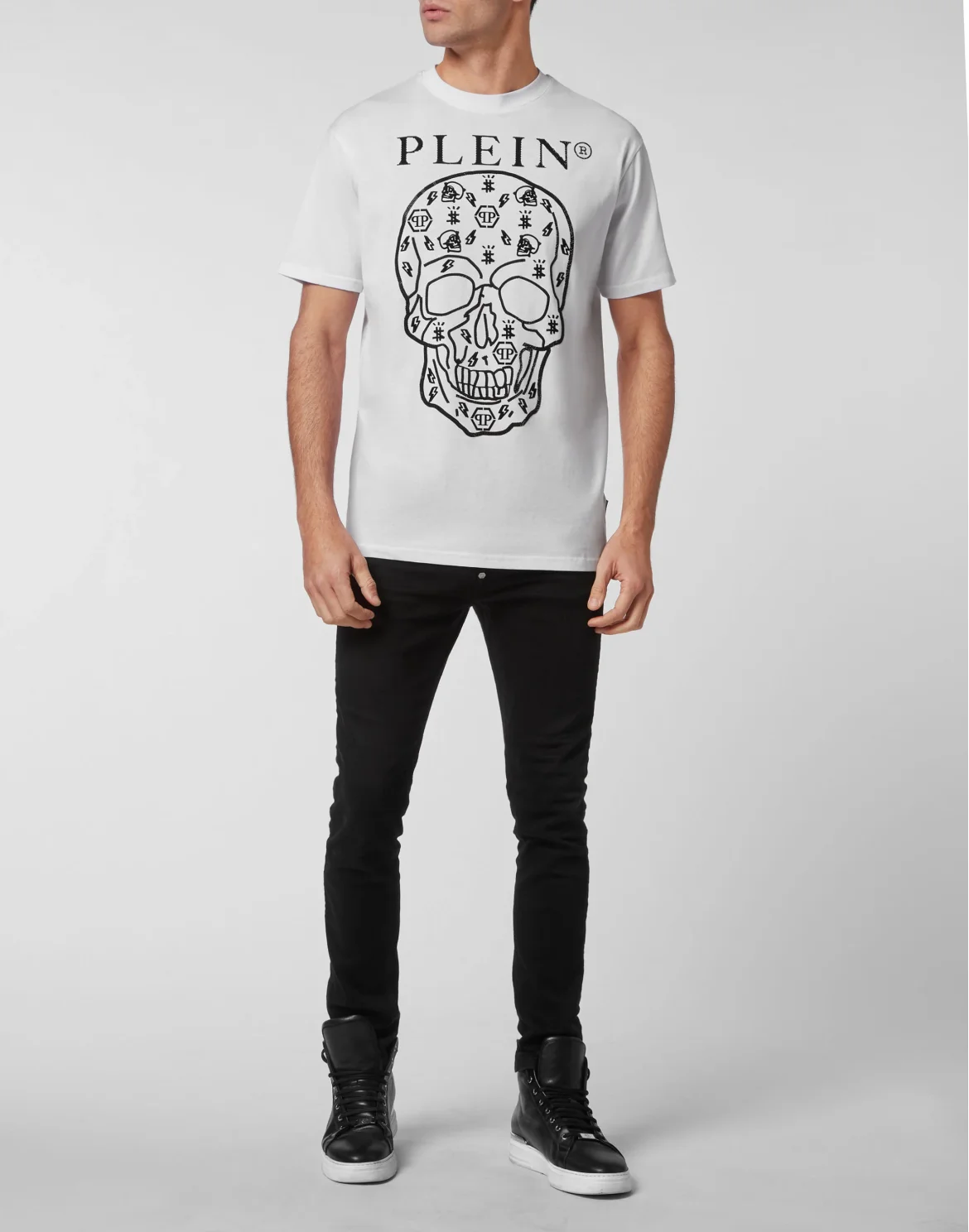 T-shirt Round Neck SS with Crystals, цвет: Белый