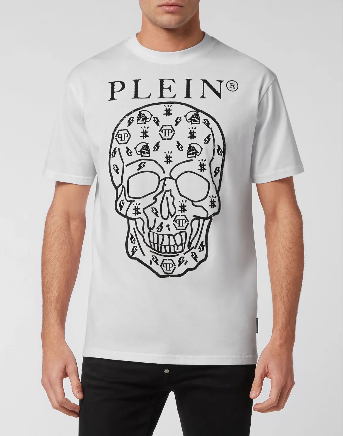 T-shirt Round Neck SS with Crystals, цвет: Белый