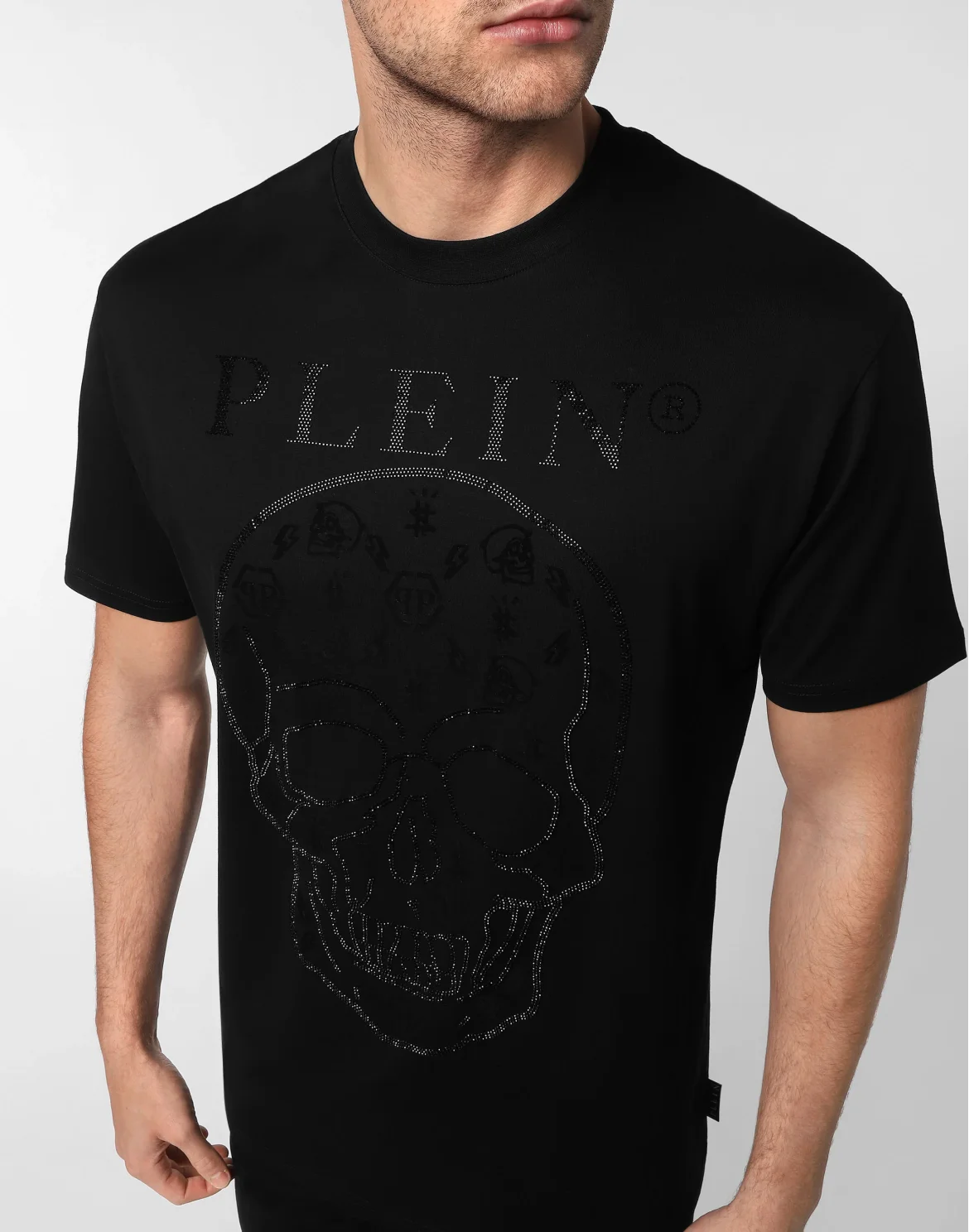 T-shirt Round Neck SS with Crystals, цвет: Черный
